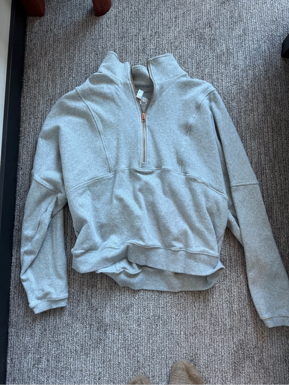 Ptula grey quarter zip